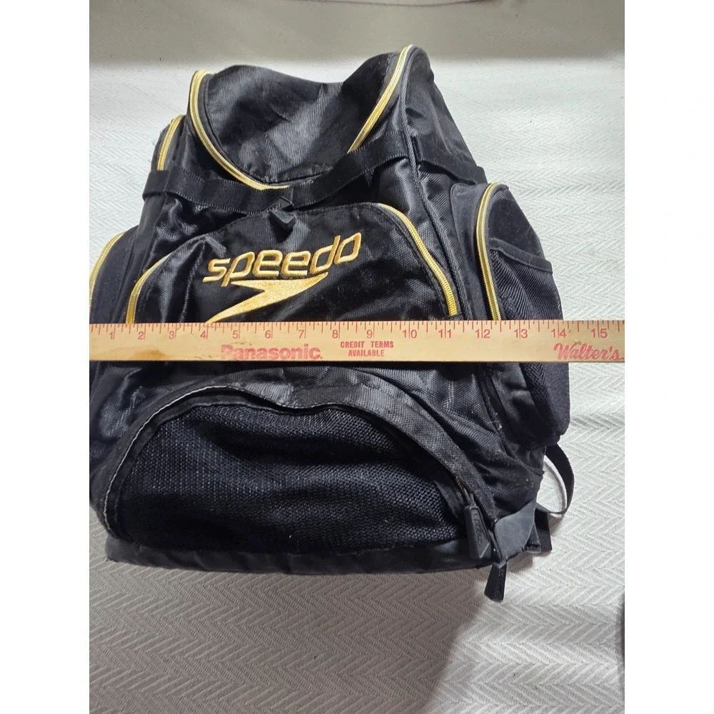Speedo Teamster Swim Backpack Black Gold 20
